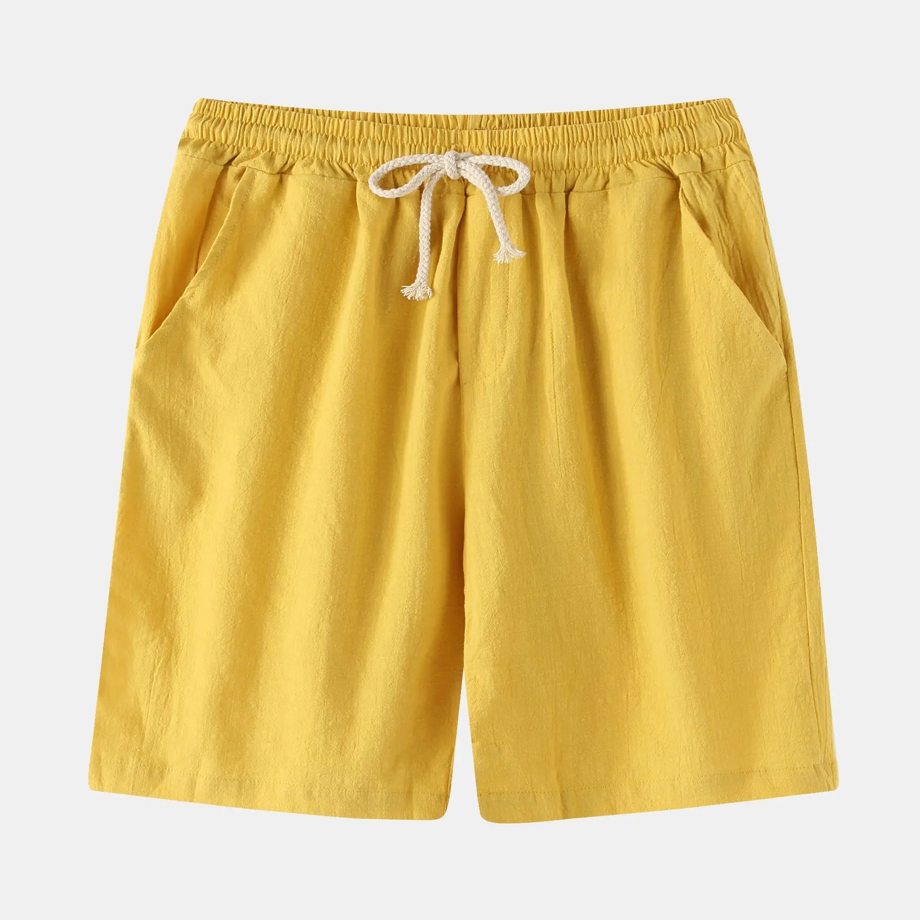 Bermuda de Linho Masculina Vonluthen VL011, feita com linho nobre, modelagem sofisticada e caimento impecável, garantindo conforto e elegância atemporal.