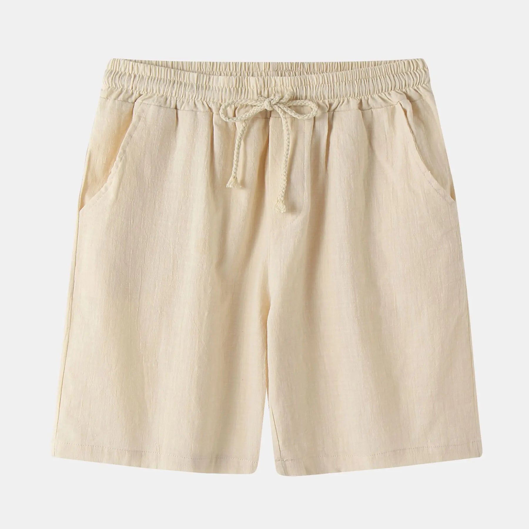 Bermuda de Linho Masculina Vonluthen VL011, feita com linho nobre, modelagem sofisticada e caimento impecável, garantindo conforto e elegância atemporal.