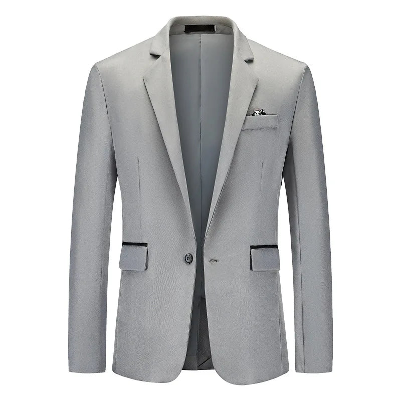 Blazer Masculino Vonluthen VL193, com corte moderno, tecido premium e detalhes refinados, perfeito para eventos formais ou casuais sofisticados.