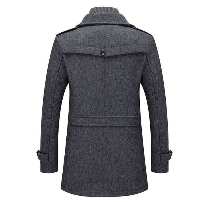 Casaco Masculino Europeu Clássico Vonluthen VL116, com forro acolchoado, modelagem clássica e fechamento em zíper para proteção e elegância.