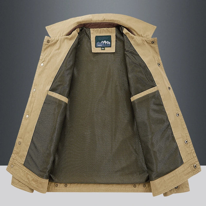 Jaqueta Casual Masculina Vonluthen VL183, tecido leve, design moderno, ajuste ergonômico e acabamento refinado para um visual sofisticado.