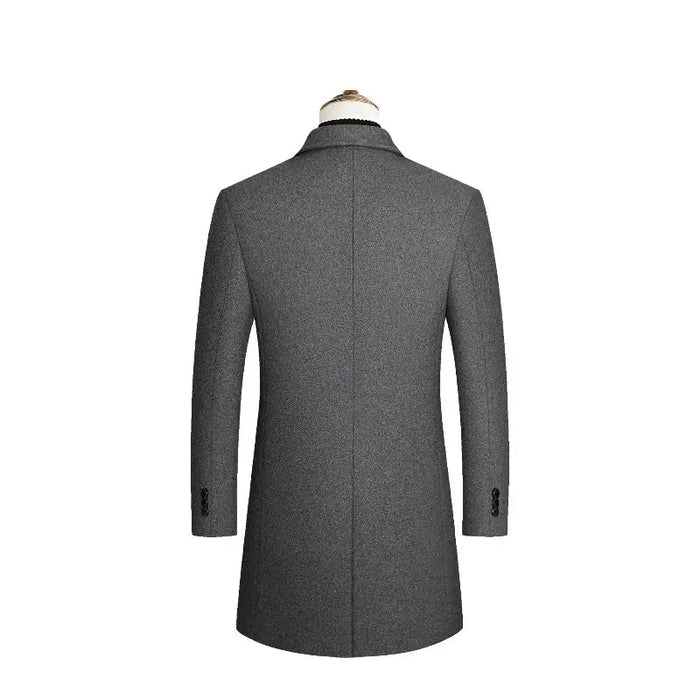Sobretudo Masculino Vonluthen VL236, com lã batida, nylon e suéter impermeável, ideal para climas frios e ocasiões elegantes.
