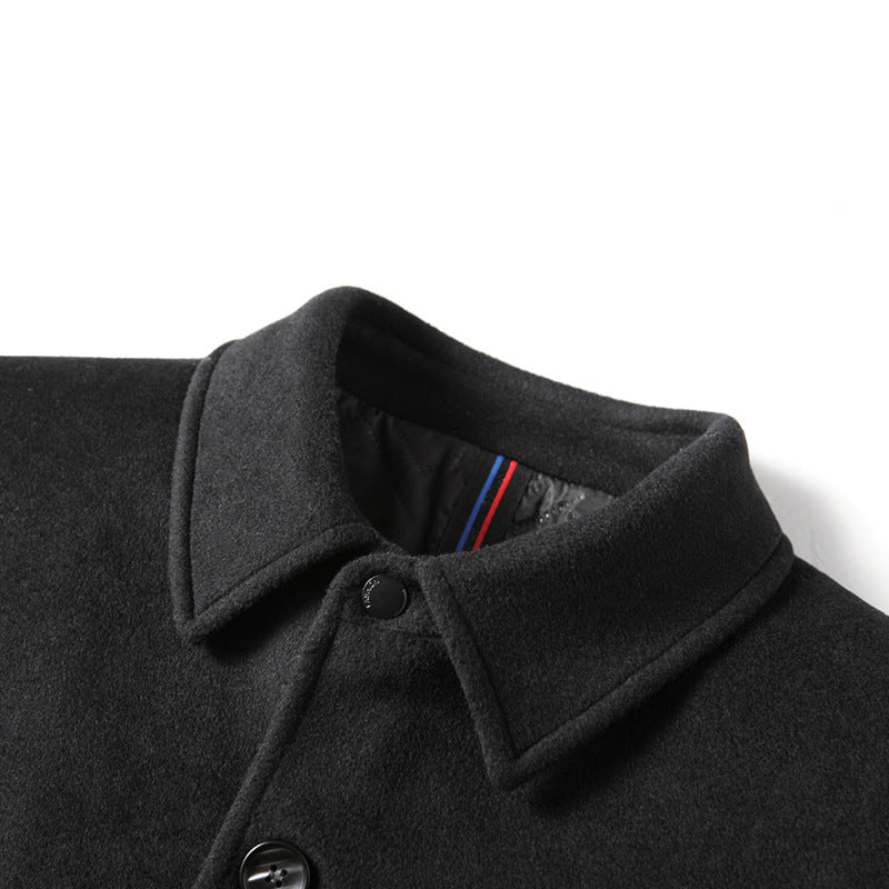 Sobretudo Masculino Vonluthen VL238, com gola polo e forro super aquecido, perfeito para o inverno e ocasiões formais e casuais.