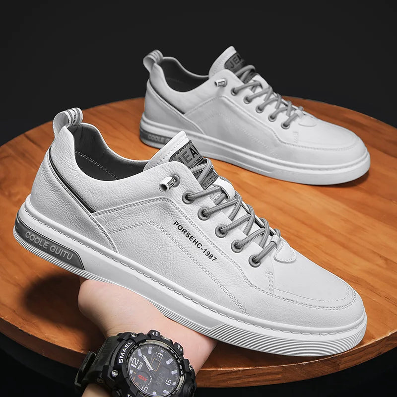 Tênis Masculino Vonluthen VL416, solado antiderrapante, palmilha em EVA, ajuste confortável e materiais premium para um visual moderno e sofisticado.