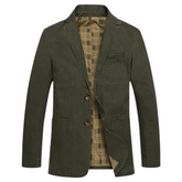 Blazer Masculino em Algodão Vonluthen VL032, confeccionado em algodão premium, com corte estruturado e detalhes sofisticados, ideal para diferentes ocasiões.