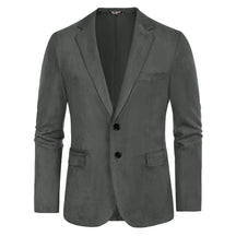 Blazer Masculino em Camurça Vonluthen VL029, feito em camurça premium, com modelagem estruturada, fecho de dois botões e bolsos funcionais para um visual sofisticado.