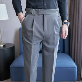 Calça de Alfaiataria Masculina Vonluthen VL208, com corte clássico e tecido de alta qualidade, ideal para ambientes formais e confortáveis.