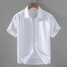 Camisa de Linho Masculina Vonluthen VL004, confeccionada em linho nobre, com modelagem refinada e respirabilidade superior, ideal para eventos formais.