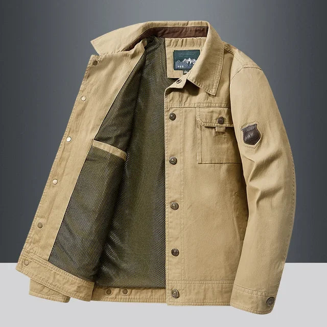 Jaqueta Casual Masculina Vonluthen VL183, tecido leve, design moderno, ajuste ergonômico e acabamento refinado para um visual sofisticado.
