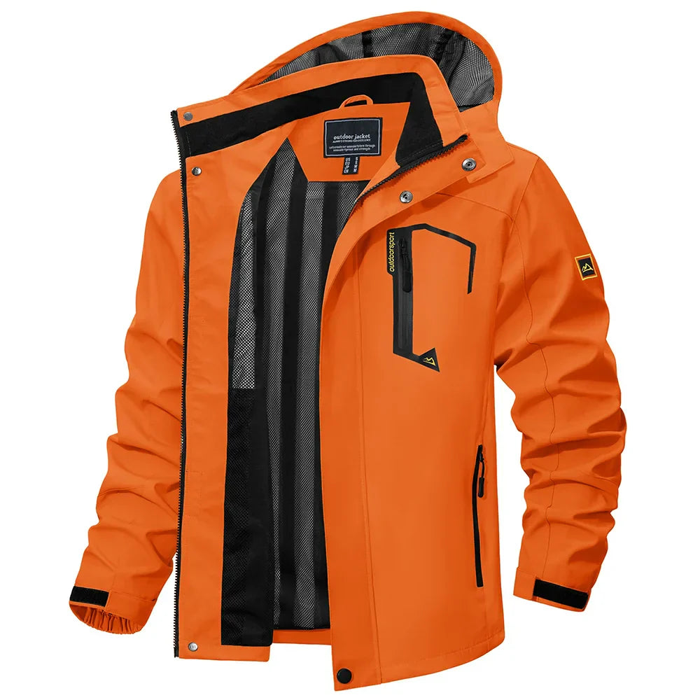 Jaqueta Impermeável Masculina Vonluthen VL038, fabricada em material impermeável e respirável, com ajuste ergonômico e design moderno para máximo conforto.