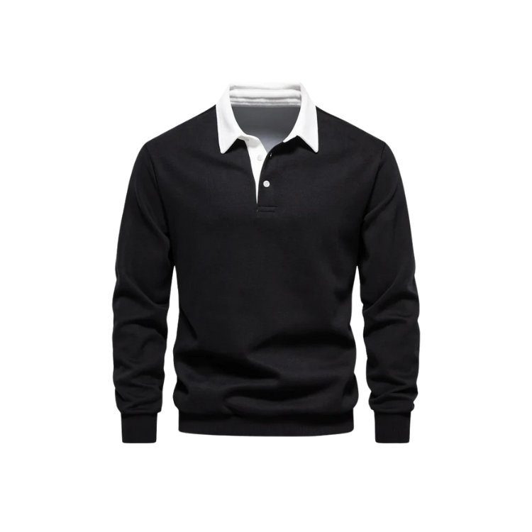 Suéter Masculino Gola Polo Vonluthen VL021, feito em tecido premium, toque macio e modelagem confortável para um visual clássico e sofisticado.